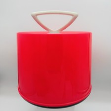 Magenta Pink Disk Go Case 45 RPM Record Holder Tote Holds 60 Records Vintage MCM