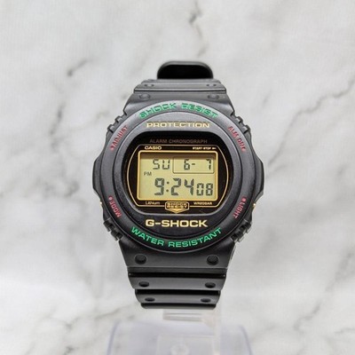 Casio G-SHOCK DW-5700TH-1JF Rare Gold Dial Black Body Vintage 