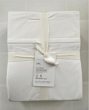 Pottery Barn 400 TC ORGANIC PERCALE Sheet Set King White NWT