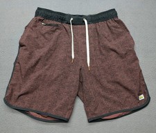 Vuori Banks Shorts Men's Medium Burgundy Red V330 Tech Stretch Gym Running 7