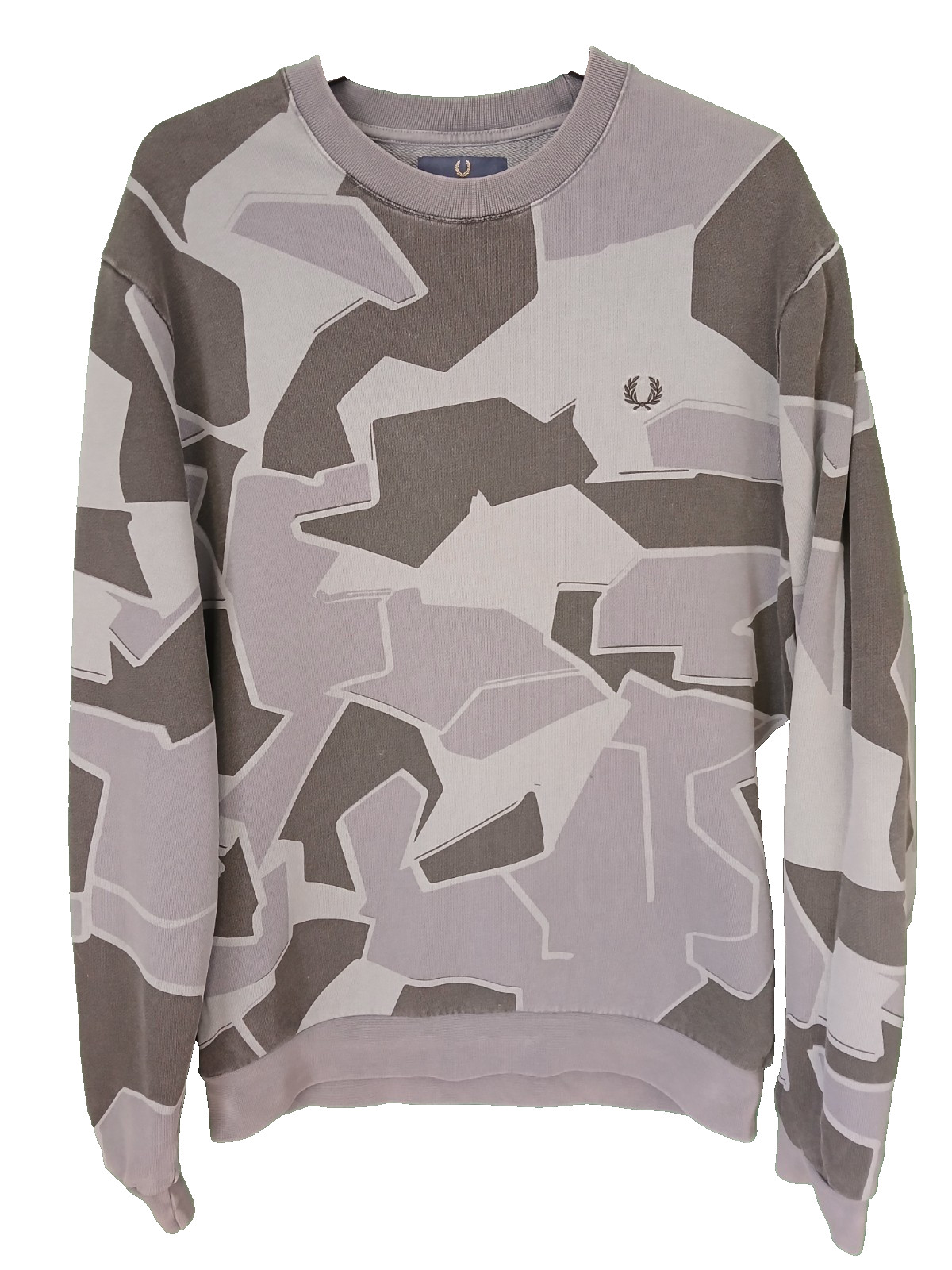 Fred Perry Mens Sweatshirt Small Arktis Camouflage Grey Camo Size UK Small image 2