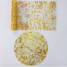 1-Table Runner  6-Placemats Set Gold Thanksgiving- Metallic Centerpieces