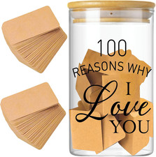 Love Memory Jar for Notes,Anniversary Couples Gifts for Boyfriend Girlfriend Hus