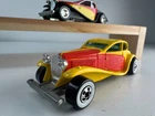 Vintage 1980 Hot Wheels 1937 Bugatti Red & Yellow Excellent Cond Diecast Lot #2