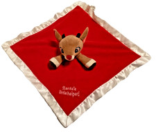 Rudolph Reindeer Santa's Little Helper Baby Blanket Lovey Stuffed Animal Toy