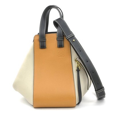 LOEWE Bag: Hammock Small Brown/Greige/Black W14H24D23cm w/dust bag;