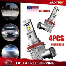 H11 H9 LED H8 Set Headlight High Beam Super Low Bright 6500K White Bulb Set 4x