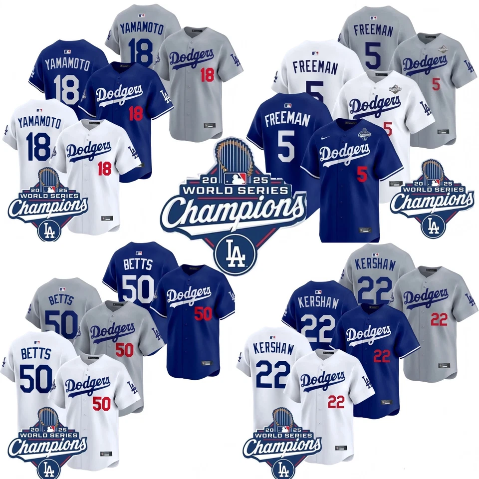 NEW 2025 Men's Dodgers World Series Champions Limited Jersey (Duty-Free )