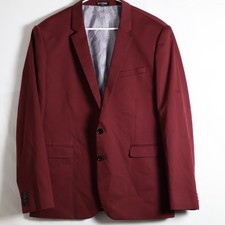 Express X Slim Burgundy Cotton Blend Modern Stretch Sport Coat Jacket Blazer S