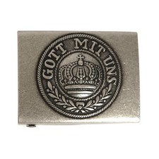 Koppelschloss Gott Mit Uns - Preu&szlig;enkrone - f&uuml;r 45 mm breite Koppelg&uuml;rtel
