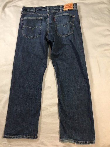 Levi Strauss 505 Jeans Mens 36x27 Blue Straight Leg - Picture 10 of 14