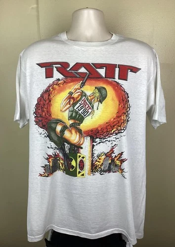 Ratt Detonator Concert T-Shirt 90s Glam Hair He 1990s vintage concert t-shirt, vintage, size XL, single stitch, B+ condition
