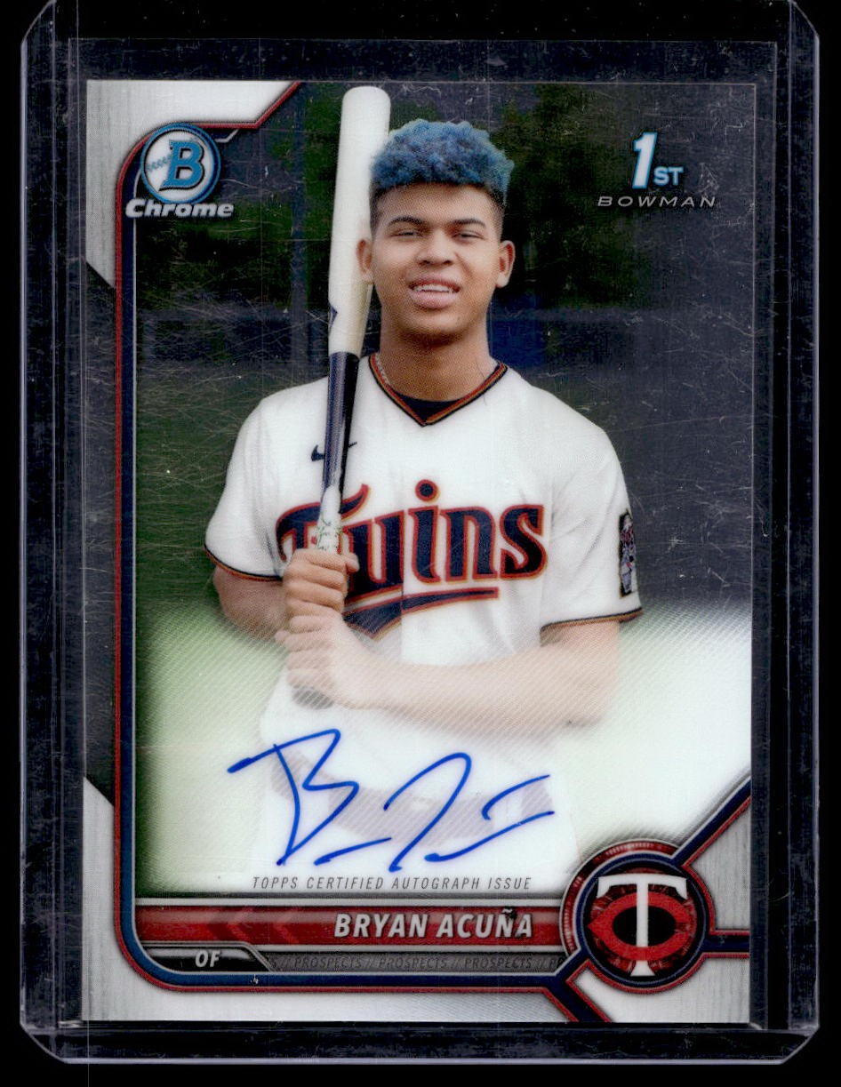 2022 Bowman #CPA-BA Bryan Acuna Chrome Prospects Autographs