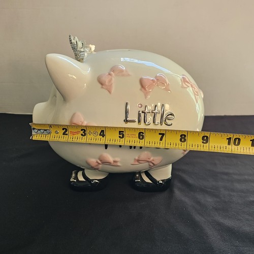 Mud Pie “Little Princess “ Piggy Bank w/Tiara Glossy Finish Large 9" - Picture 15 of 16