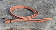 High Quality Amish Made Herman Oak Stitches Split Leather Reins 7'
