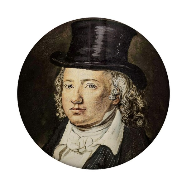 HöLderlin TüBingen Portrait Mit Zylinder Magnet FüR Kultur Liebhaber-image