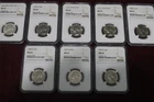 Lot of 8 quarters graded by NGC 1964-1991