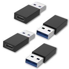 USB to USB C Adapter, iPhone 16 15 Pro Max Charger Adapter 4Pack, Female USBC...