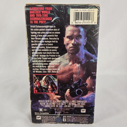 Predator VHS 1991 Sci-Fi Action Arnold Schwarzenegger CIA Hostage Rescue - Picture 4 of 6