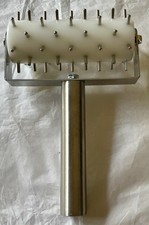 Commercial 5" Wide Stainless Steel Pizza Dough Docker Roller Heavy Duty Quality