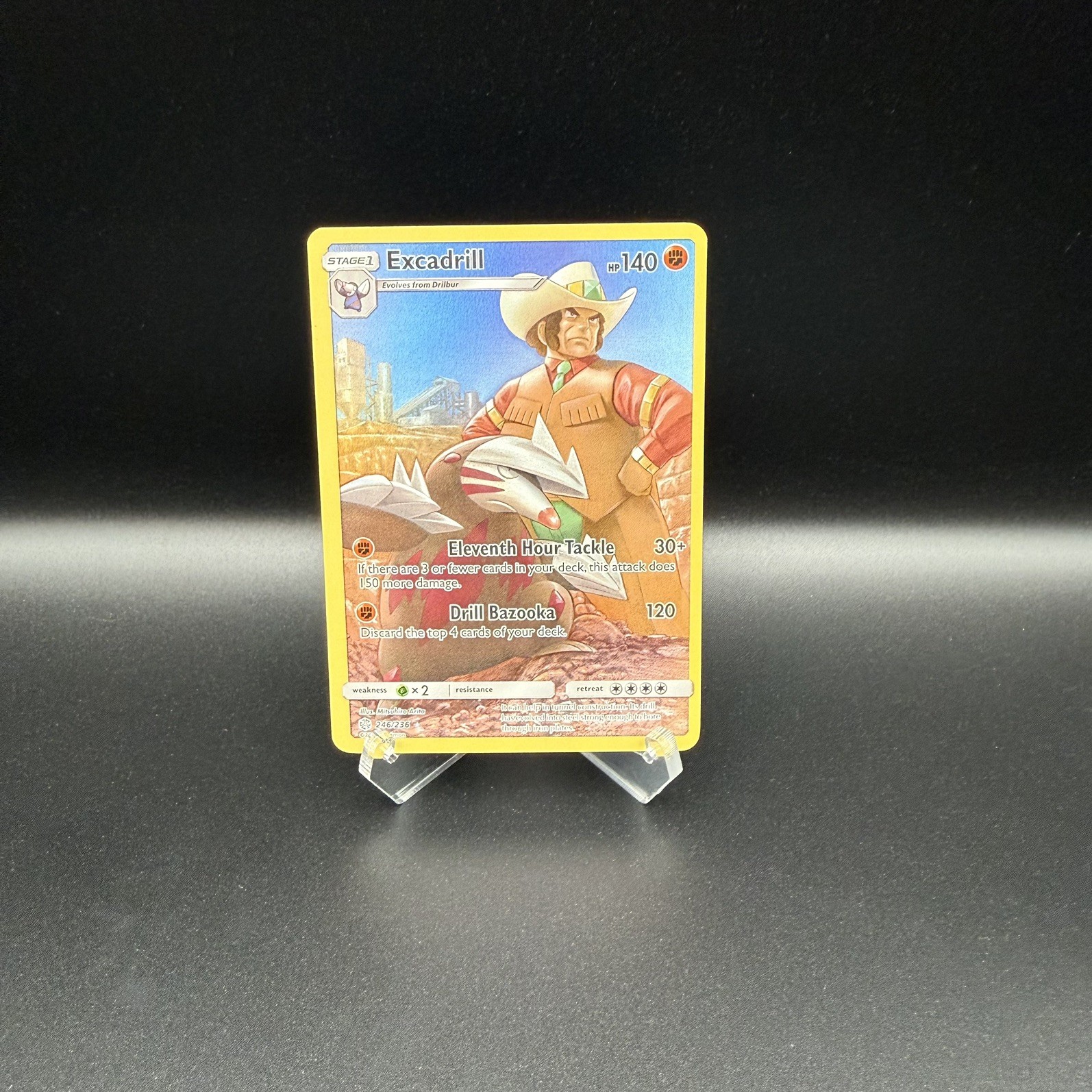 Pokemon Excadrill Secret Holo SM Cosmic Eclipse NM Secret Rare 246/236