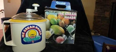 VTG Donvier Ice Cream Maker Manual Crank 2 Pint Capacity Chillfast Made in Japan