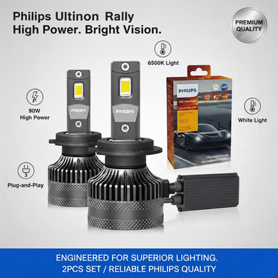 LED Headlight Bulbs Philips Car Auto Lamps Fog Lights 90W 6500K H1 H4 H7 H11 HB3