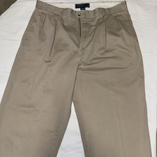 Polo Ralph Lauren Andrew Chino Pants Men 36x30 Tan Preppy Pleated Slacks Trouser