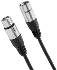 Amazon Basics XLR Male to Female Microphone Cable for Speaker 6 Feet, Black
