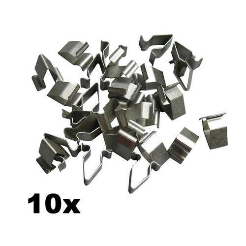Lot De 100 Clips De Fixation Pour Panneaux Muraux En Acier Zingué - 40x30x0.4 Mm, Neuf