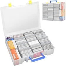 Trading Card Storage Box, 2300+ Playing Card Case Holder Organizer Compatible...