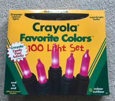 Lot de 100 cordes lumineuses Tickle Me rose CRAYOLA couleurs préférées 1996 neuves dans leur boîte !