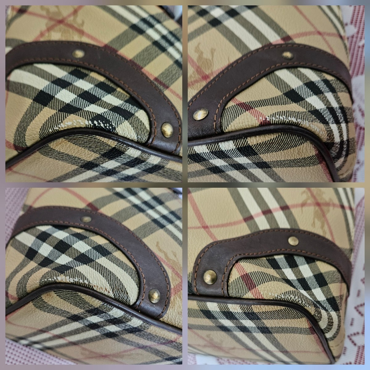 Burberry Haymarket Check Top Zip Tote Bag AUTHENTIC | eBay