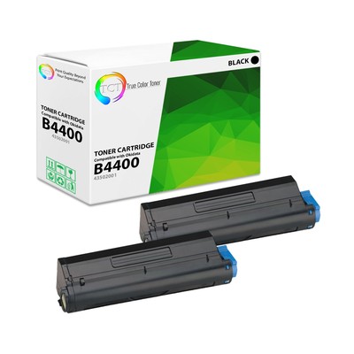 2Pk TCT B4400 1710550-001 43502001 For Okidata Compatible Toner Cartridge