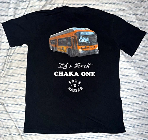 Born X Raised T Shirt Chaka One Kobe Bryant Lakers Dodgers Y2K Graffiti Rare LA - product listing photo