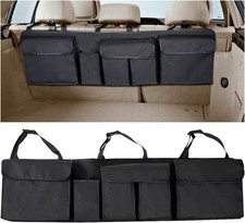 Trunk Organizer, Foldable Backseat Hanging Organizer with 5 Large Compartmen