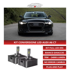 KIT LED D3S CONVERSIONE BI XENON BIXENO A LED AUDI A6 C7 24000 LUMEN 6000K