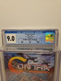 NES Contra 3 Force Cgc  9.0 CIB Complete In Box Graded Nintendo Rare 