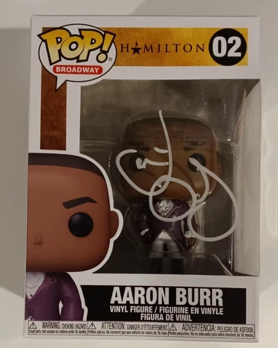 Leslie Odom Jr Signed Autographed HAMILTON BROADWAY AARON BURR POP Funko #02