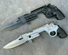 8" Tactical Spring Assisted Blade BLACK / SLIVER Folding Pocket Knife w/ HOLSTER