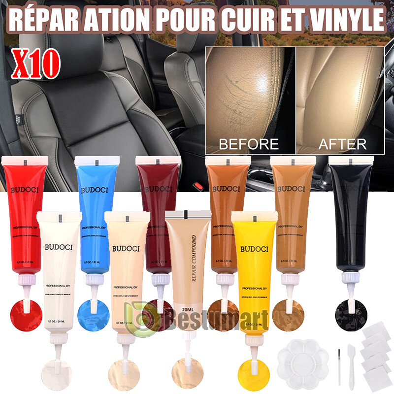 10x Kit De Reparacion De Cuero Y Vinilo Reparaciones Y Muebles Chaqueta DIY Fix