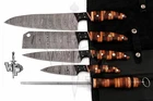 WP-Knives Custom Handmade Damascus Steel Splendid Kitchen Set Knives Lots of 5