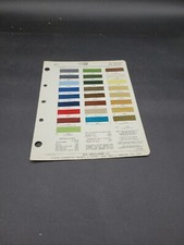 1972 DITZLER PPG FINISHES CHRYSLER AND IMPERIAL PAINT CHIP SWATCH SHEET 