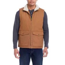 WP Weatherproof Men's Workwear Vest Size M Harvest Tan/Natural Sherpa NO TAGS