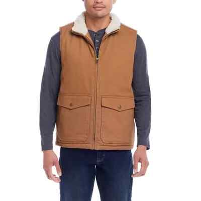 WP Weatherproof Men's Workwear Vest Size M Harvest Tan/Natural Sherpa NO TAGS