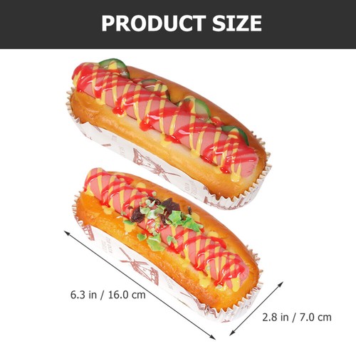 2pcs Faux Bread Decors Food Models Bread Ornaments Food Props - Zdjęcie 11 z 11