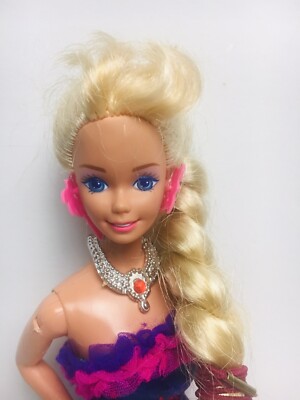 Vintage Barbie doll 1966 Twist Waist Bend Knees Blonde Hair Blue