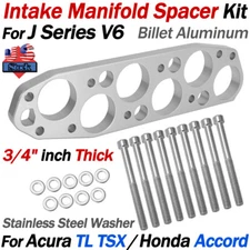 For Acura TL TSX Honda Accord J Series V6 Intake Manifold Billet Spacer Kit 3/4"