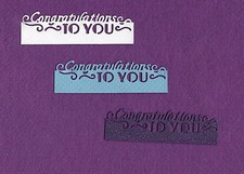 CONGRATULATIONS 5 die cuts scrapbook cards