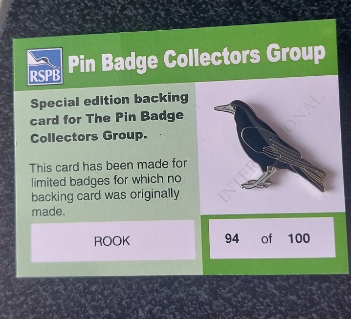 RSPB Pin Badge Collectors Group Rook eBay